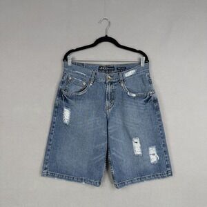 Vintage JNCO Shorts Mens 34 Denim Relaxed Dalton Distressed Baggy Skater Jorts